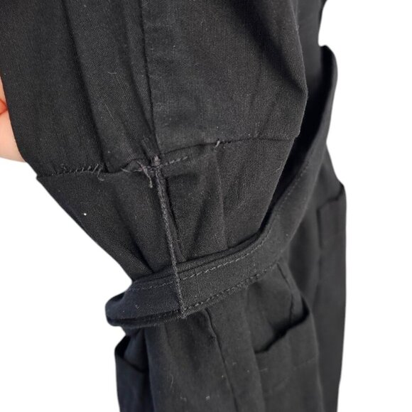 Anthropologie Maeve The Colette Wrap Jumpsuit - Black, Size 12P, Wide Leg - Picture 2 of 11